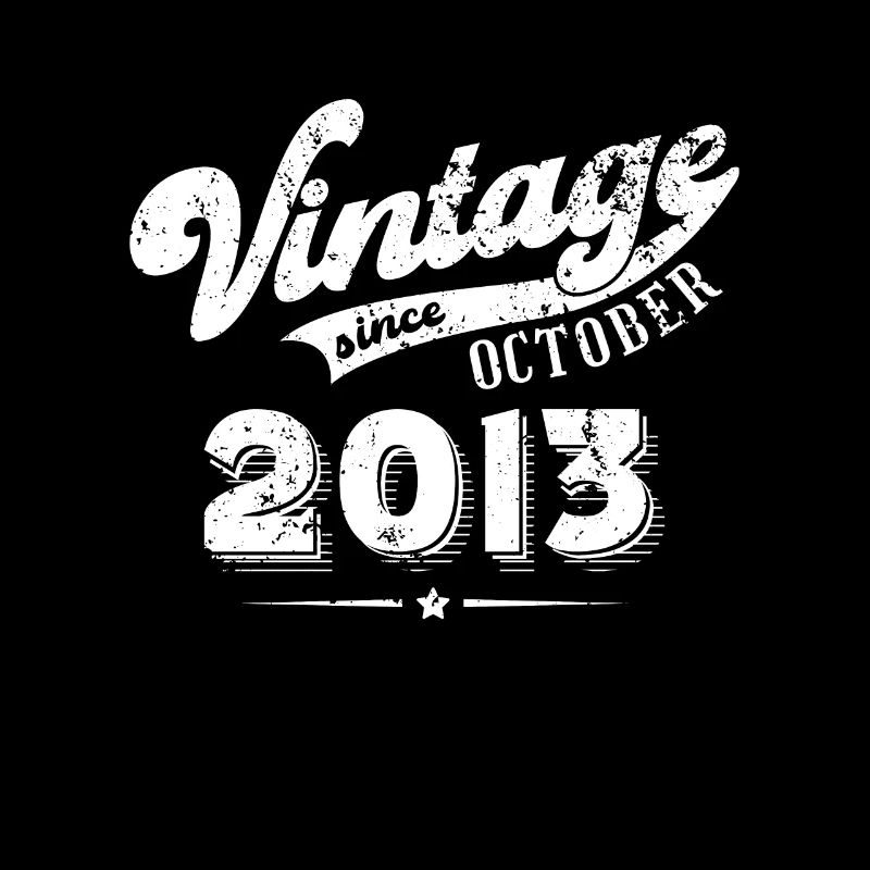 Vintage since October 2013 Geburtstag Geschenk