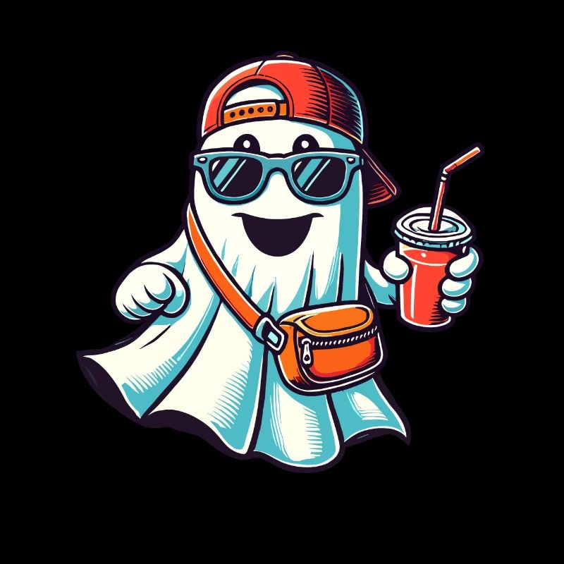 Boo-Jee Ghost Funny Fashionable Ghost