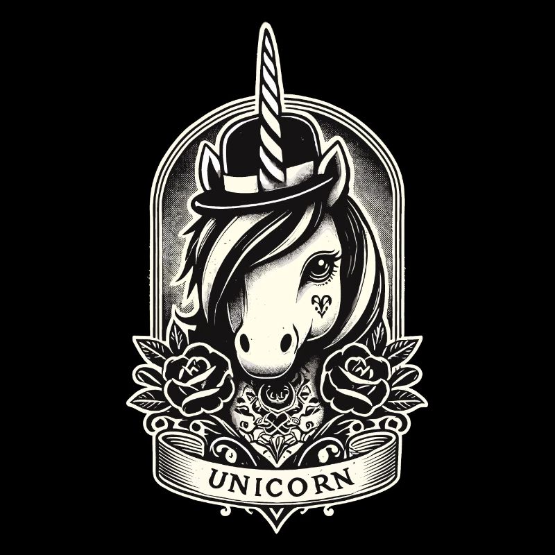 Effrayant gothique licorne esthétique Goth Design