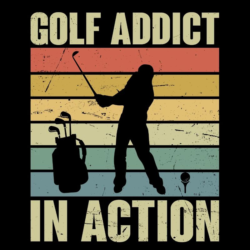 Golf Addict in Action Retro