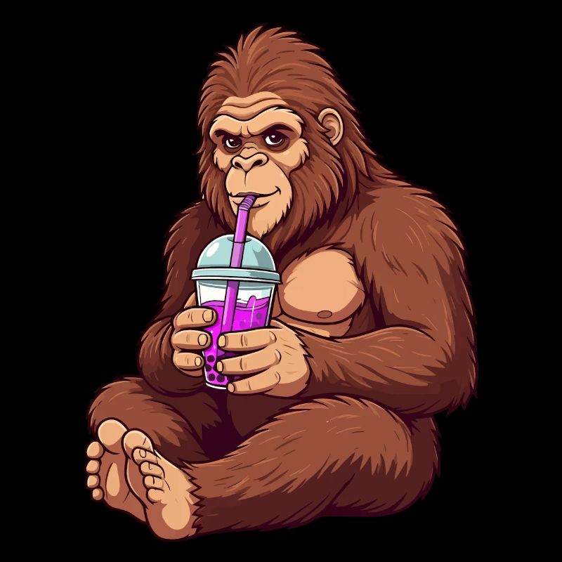 Entspannter Bigfoot Bubble Tea