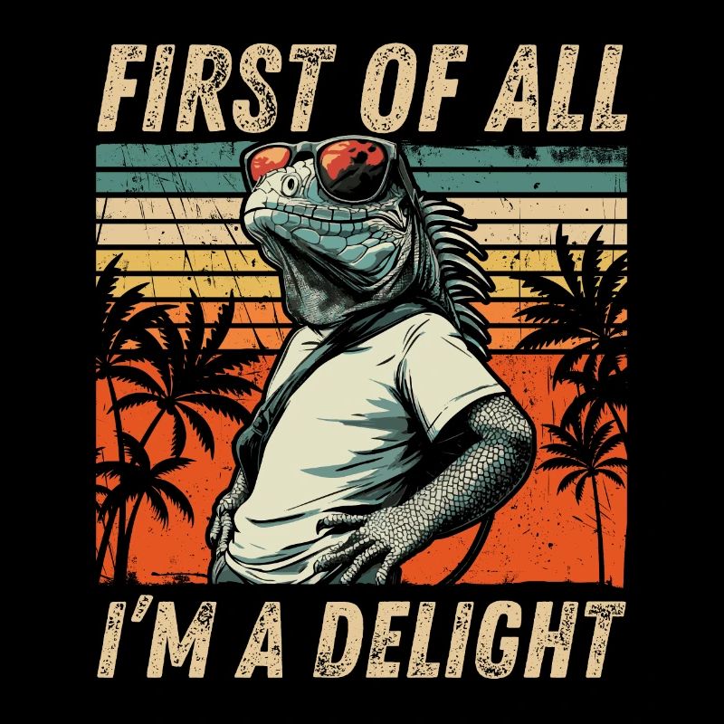 Naughty Iguana - Tropical Sunset Style
