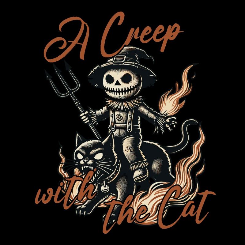 Halloween: A scary one with the cat