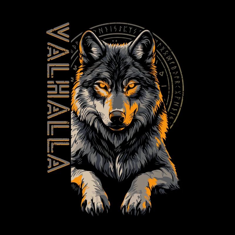 Wikinger Vegvisir Runen Wolf Nordischer Mythos