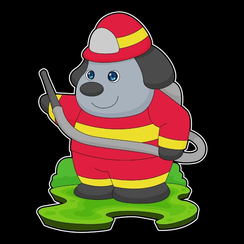 Dog Firefighter Fire Brigade