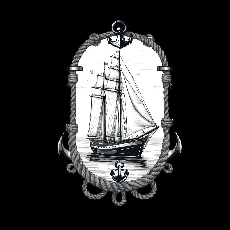 Maritime Adventure Sailing Ship Illustration