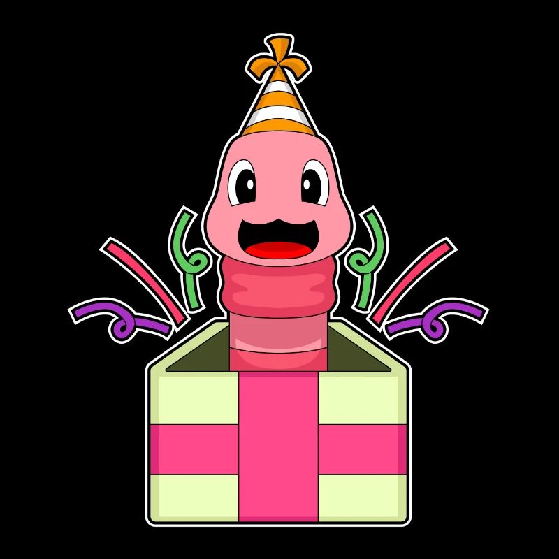Wurm Geburtstag Konfetti