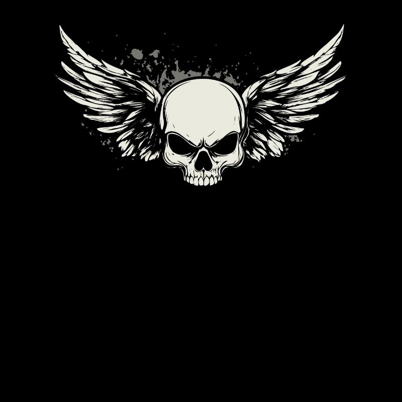 Skull with wings for bikers – Classic
