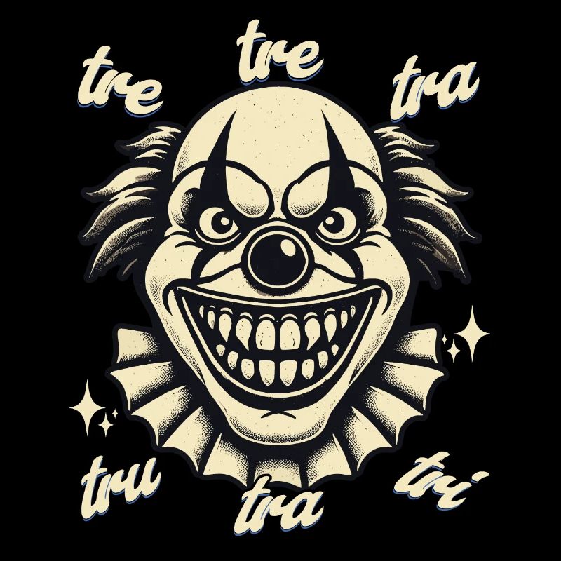 Clown effrayant tre-tre-tra-tru-tra Internet Meme