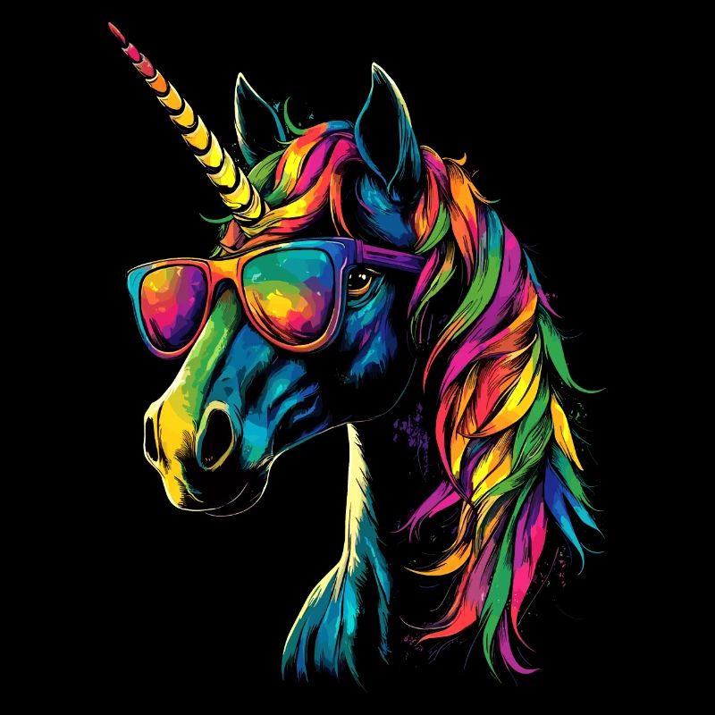 Einhorn Bunt Regenbogen Pferde Reiten Einhörner
