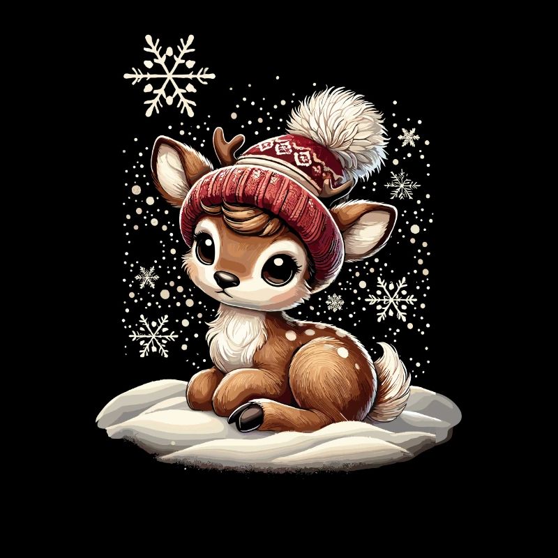Renne de Noël vintage mignon mignon faon