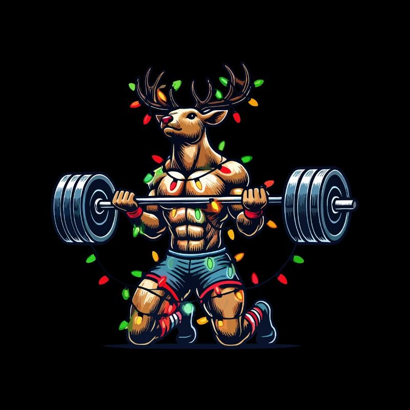 Noël Bodybuilder Renne Force