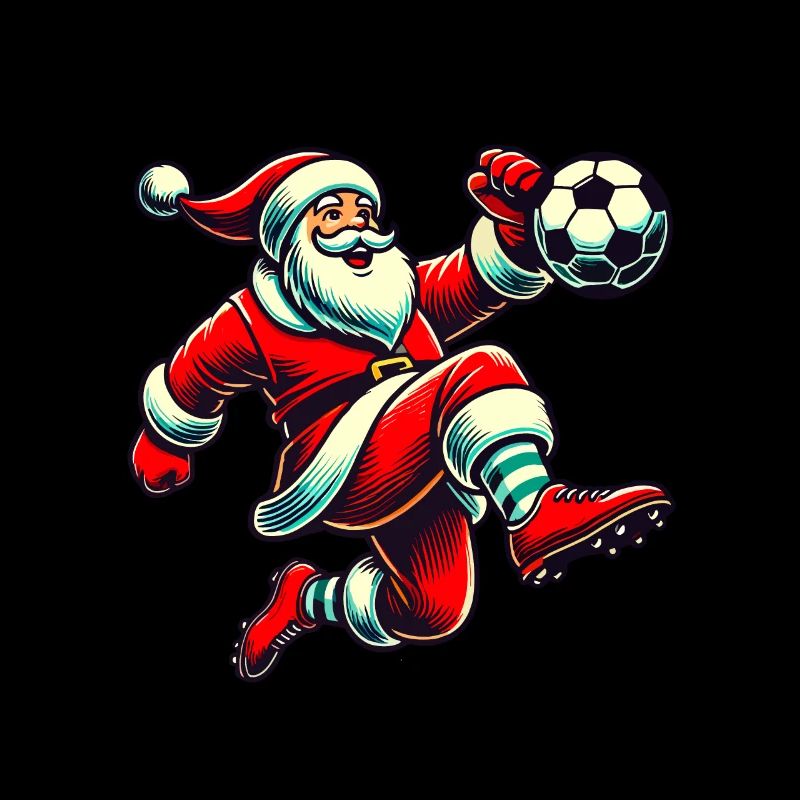 Fußballspielender Weihnachtsmann Spaß