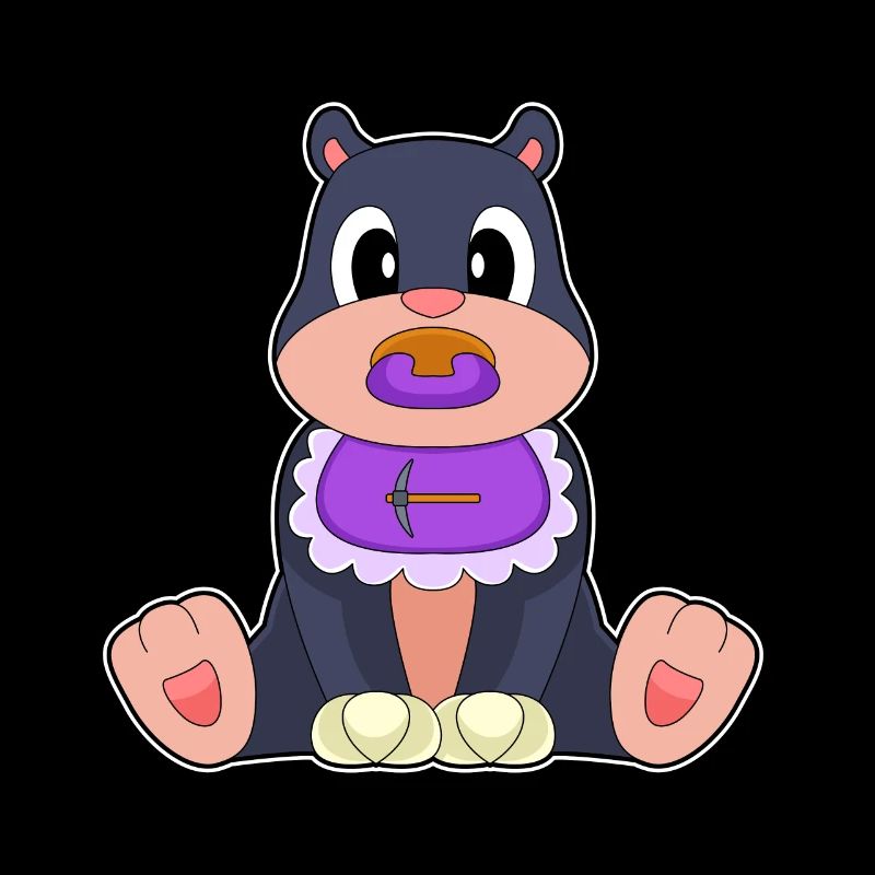 Mole Baby Bib Pacifier