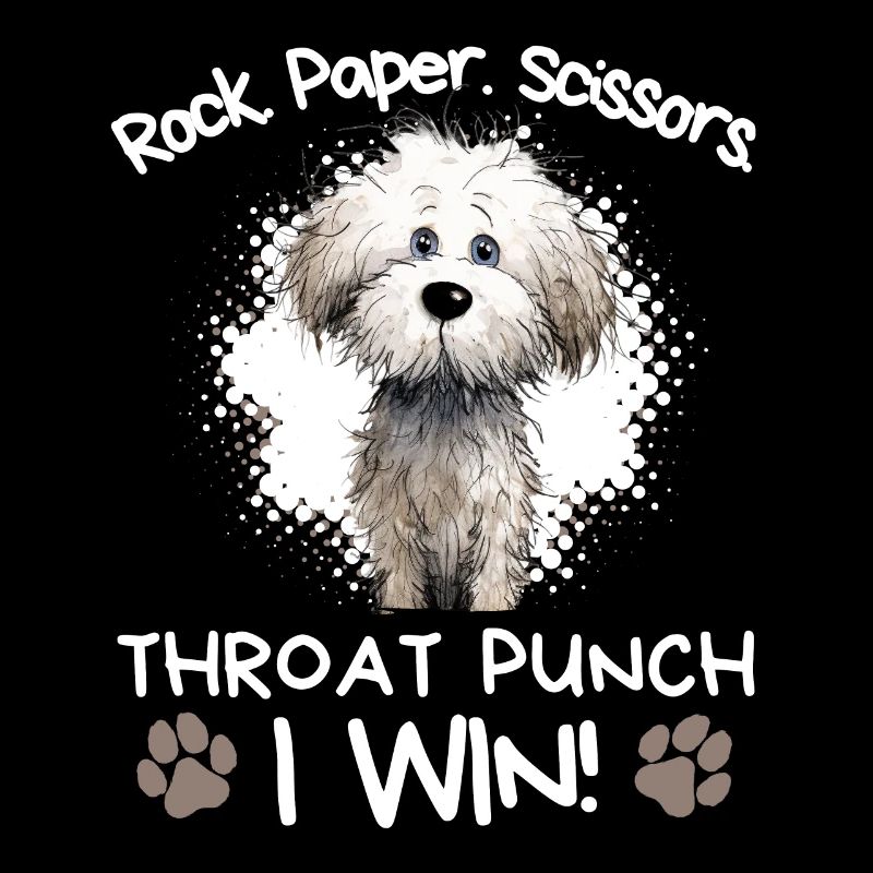 Roche Papier Ciseaux Gorge Punch Bichon Frise Chien