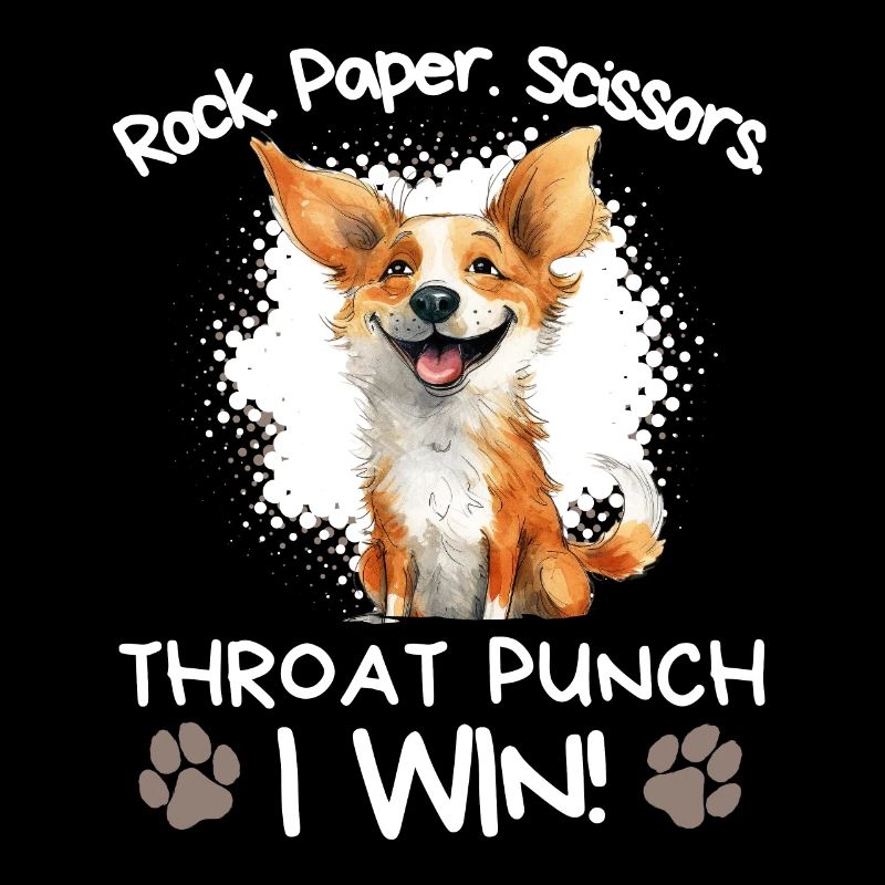 Roche Papier Ciseaux Drôle Corgi Sarcasme