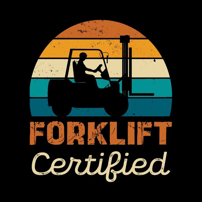 Forklift certified retro look