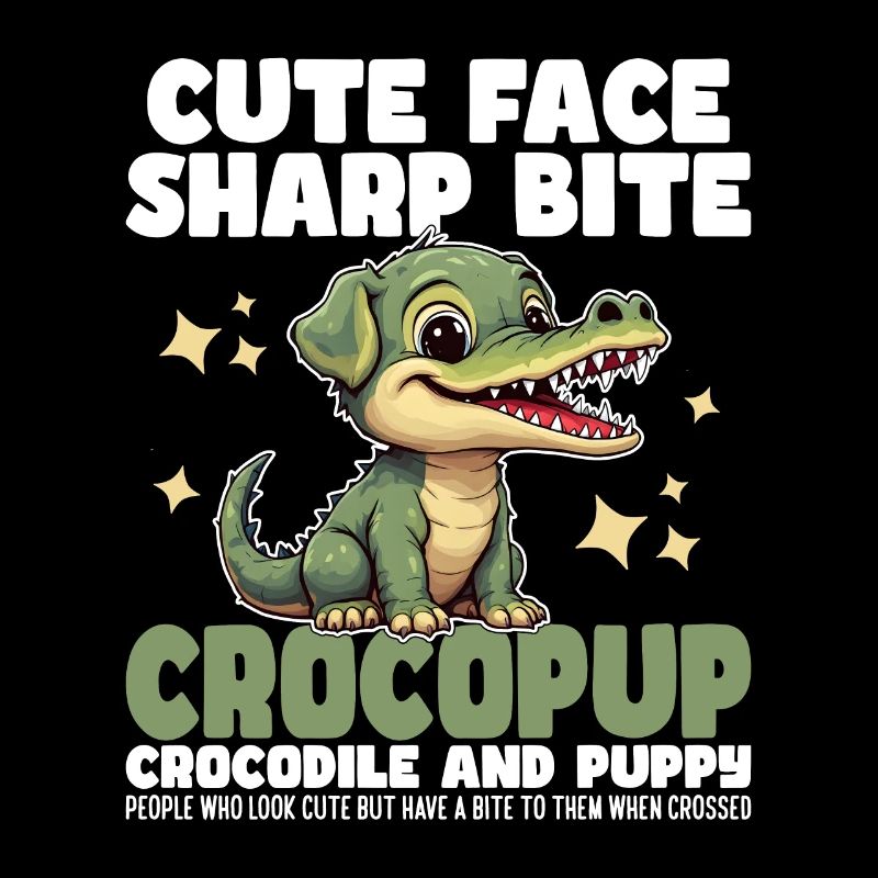 VISAGE MIGNON MORSURE ACÉRÉE - CROCODILE ET CHIOT