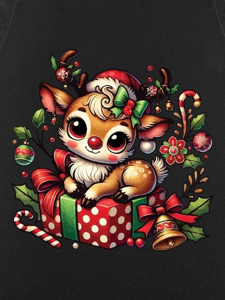 Christmas Reindeer On Gift