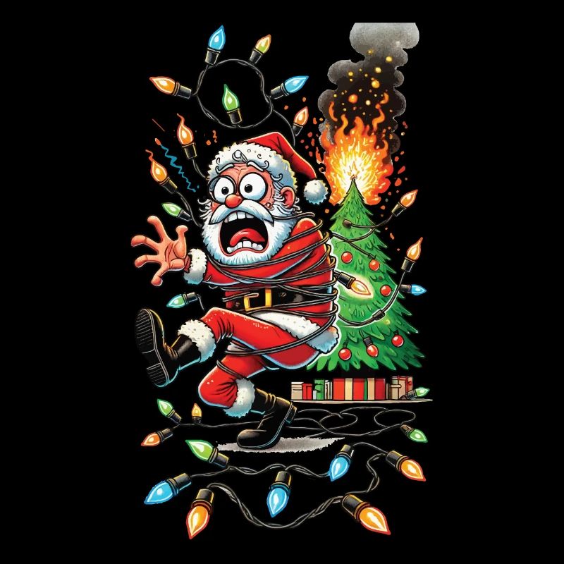 Weihnachtsmann Stromschlag Chaos Katastrophe