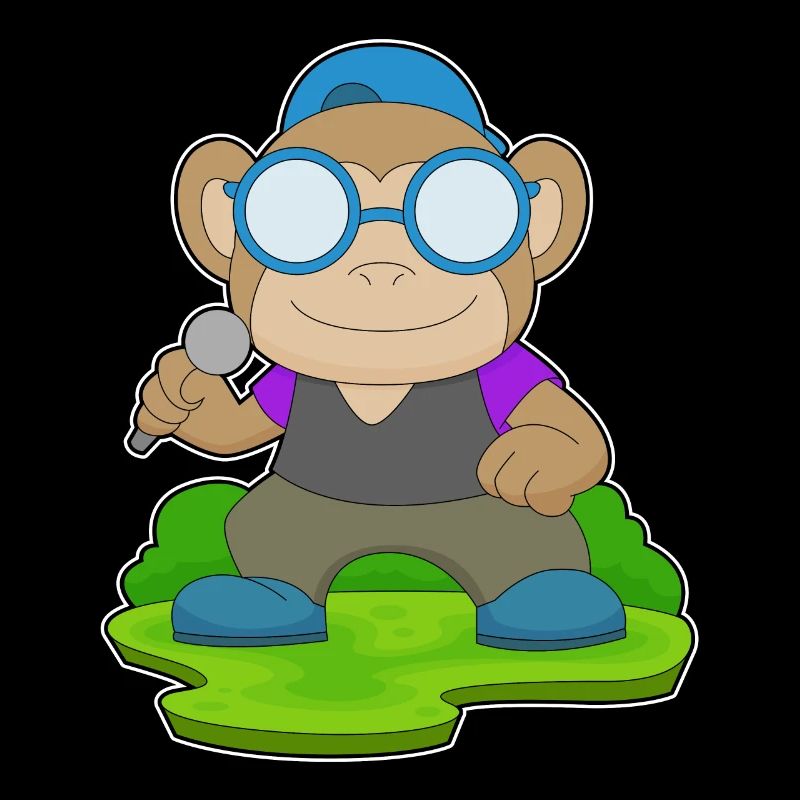 Monkey Singer Microphone Musique