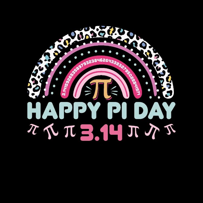 Happy Pi Day 3:14 Rainbow Design