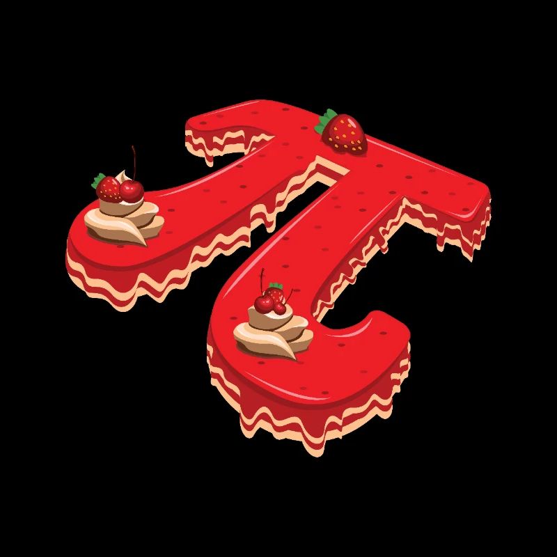 Pi Tag Kuchen Himbeere Erdbeere Design