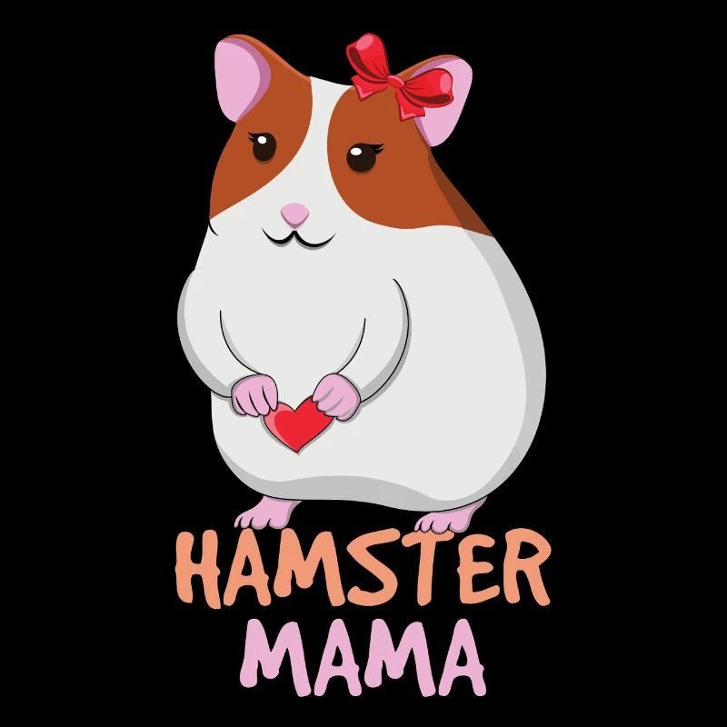 Süße Hamster Mama Illustration Mit Herz