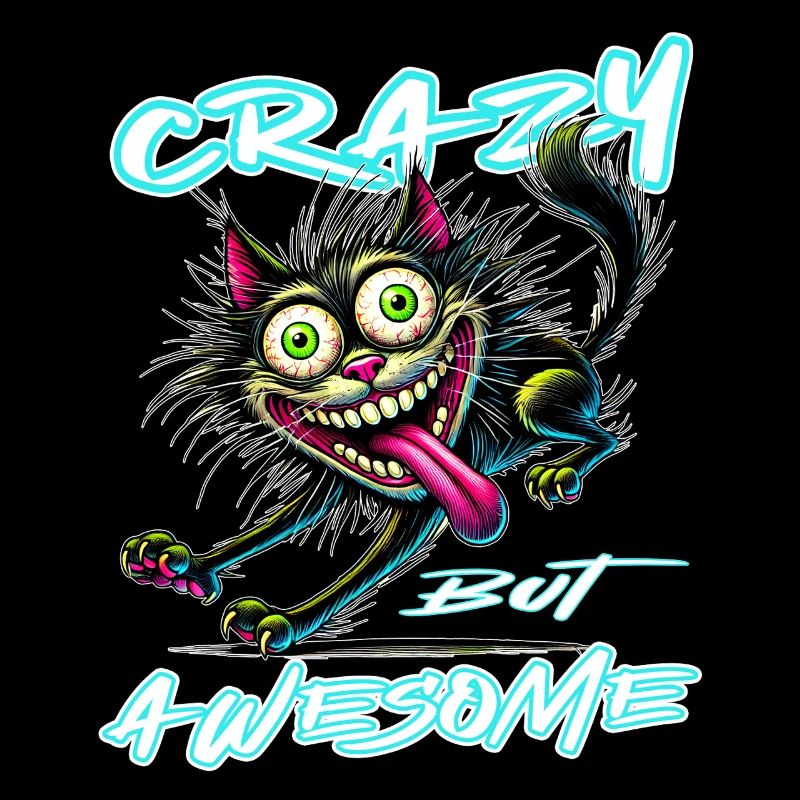 Crazy but Awesome Katze Comic Stil