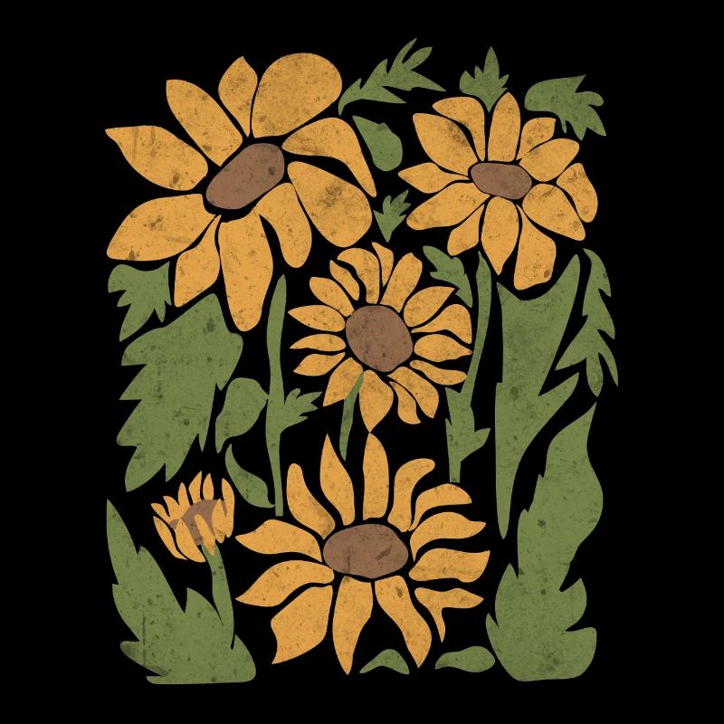 Boho Tournesol Fleurs sauvages