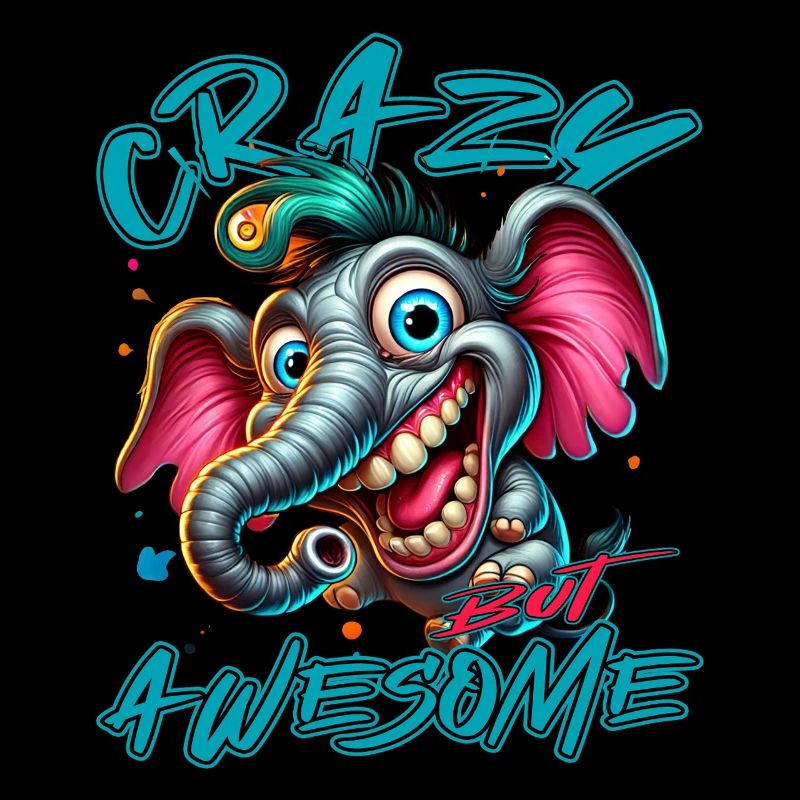 Crazy but Awesome Elephant Comic Style