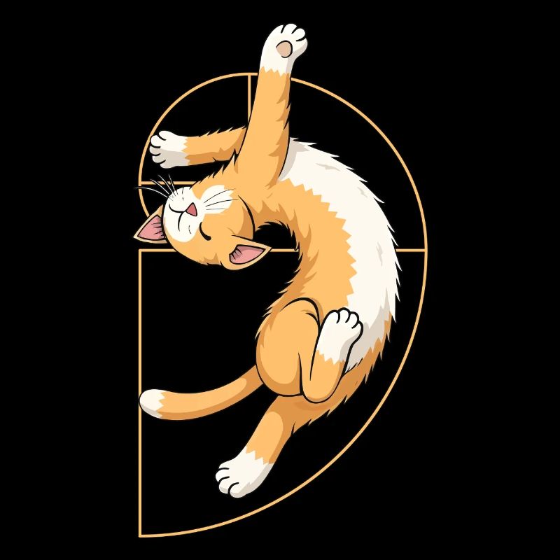 Fibonacci Spiral Cat