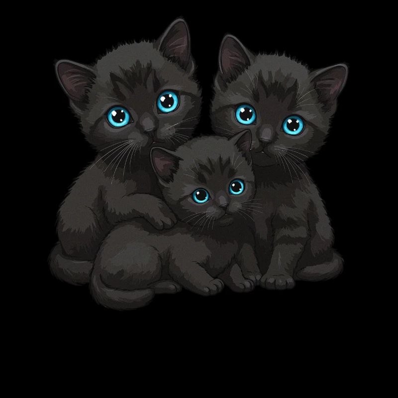 Blaue Augen Drei Katzen
