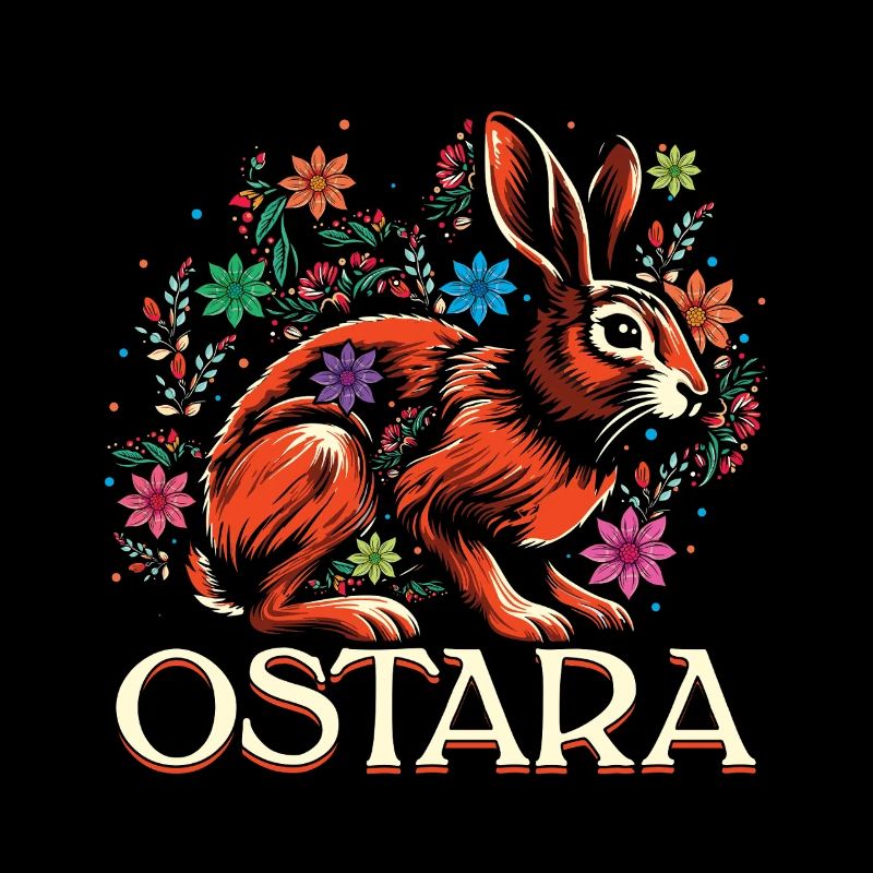 Ostara Spring Bunny Floral Splendor