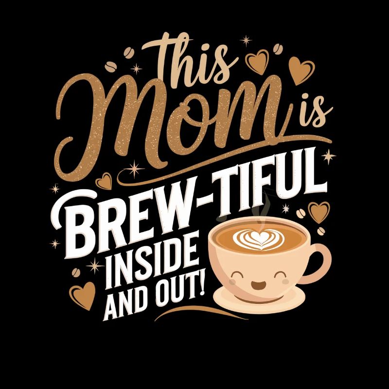 Liebevolle Kaffee-Mama – Brew-tiful Spruch Shirt