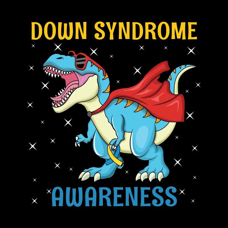 Dinosaurier Superheld Down Syndrom Bewusstsein