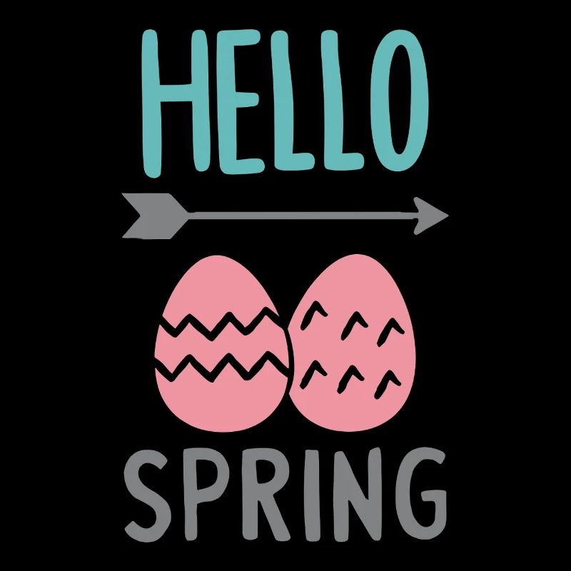 Hello Spring Spring Design with Easter Eggs