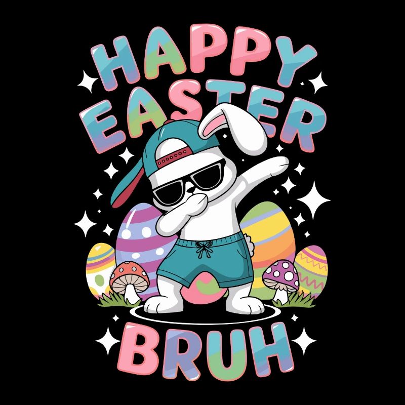 Happy Easter Bruh Funny Dabbing Bunny Easter Gift