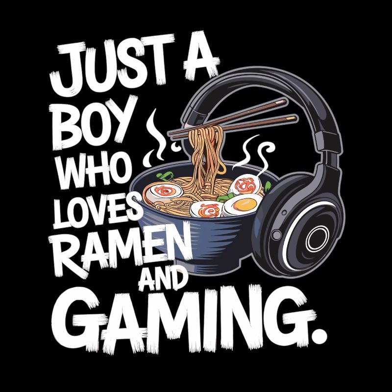 Ramen & Gaming - fun nerd design for gamers