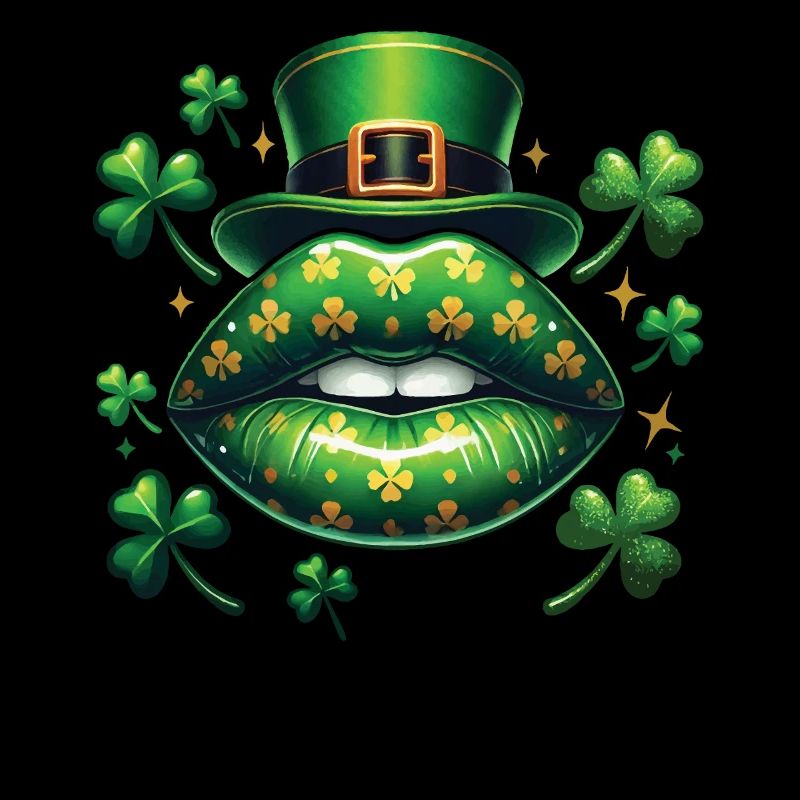 Magie des lèvres de trèfle de la Saint-Patrick