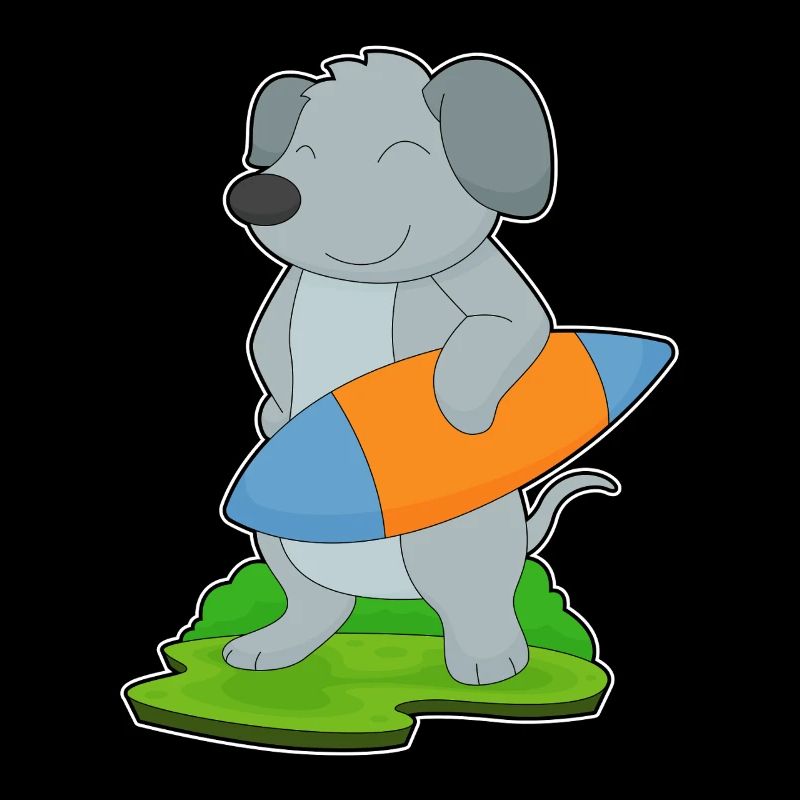 Dog Surfer Surfboard