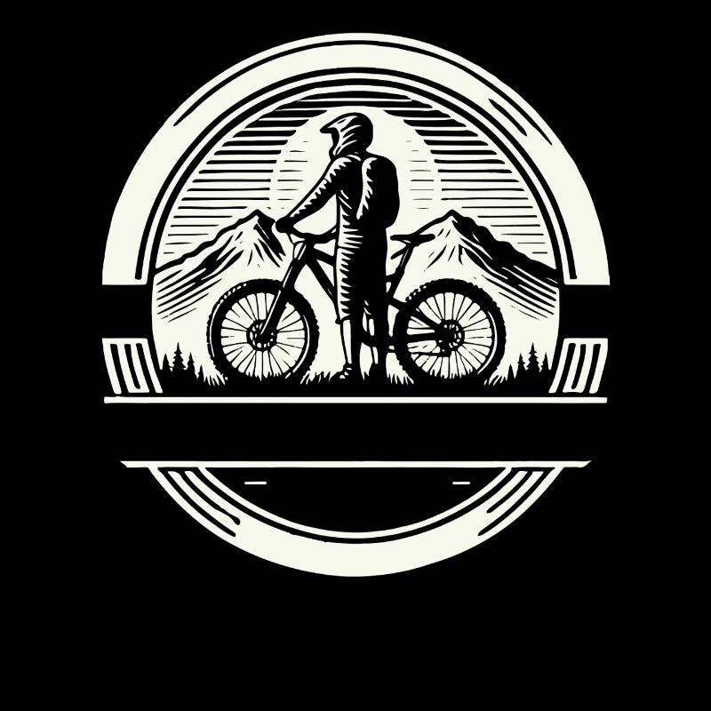 vélo de montagne cycliste texte auto-conception