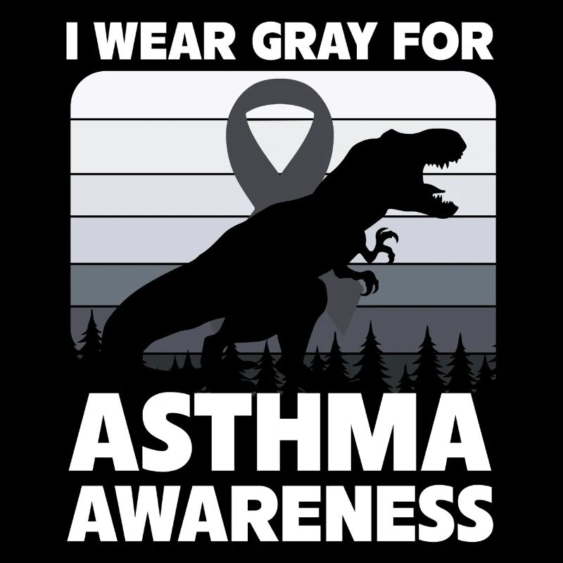 Ich Trage Grau Für Asthma Bewusstsein
