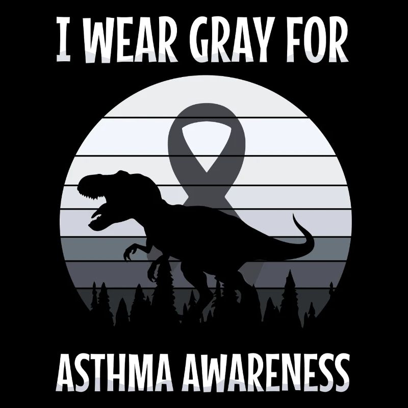 Ich Trage Grau Für Asthma Bewusstsein Mit