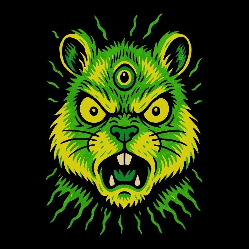 Psycho-Nager mit drittem Auge Neon