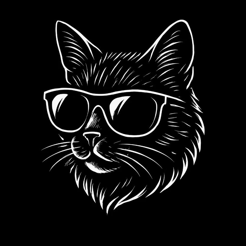 Chat cool avec des lunettes de soleil