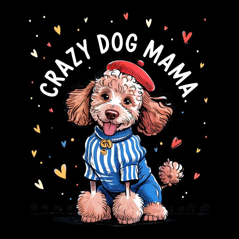 Maman Chien Déjantée avec Chien Mignon Stylé