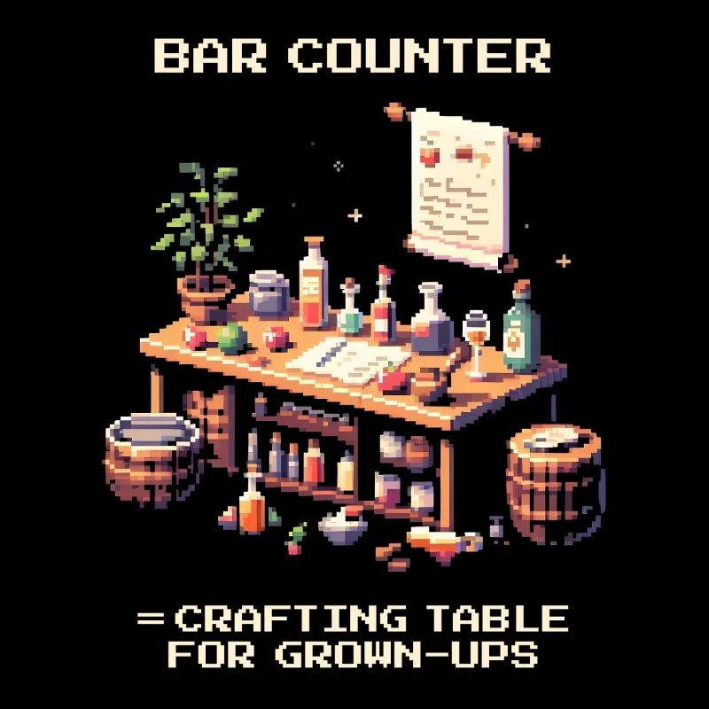 Counter = Crafting Table for Adults
