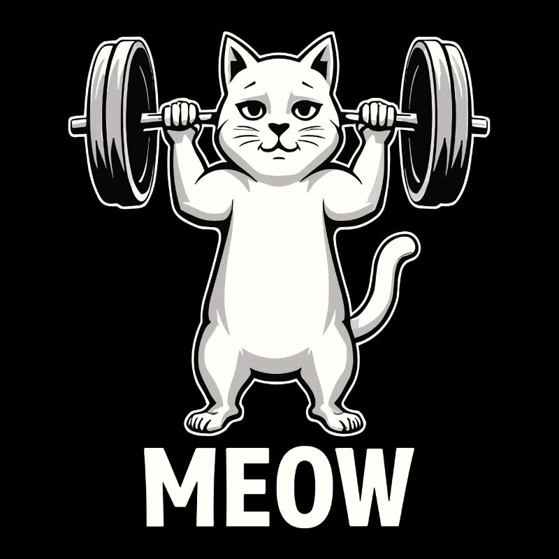 "Meow" - Starke Katze beim Workout