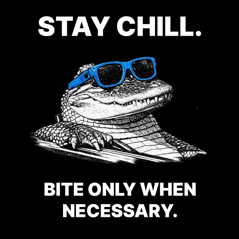 Stay Chill – Cooles Alligator Meme Design